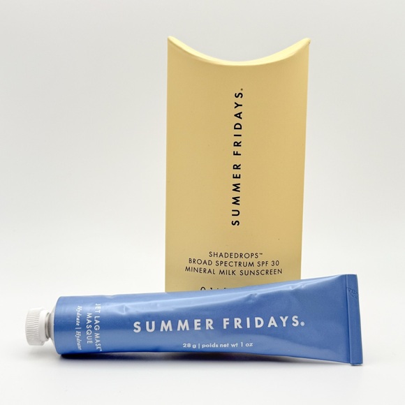 Summer Fridays Other - 2 pc Summer Fridays Jet Lag Masque Moisturizer 1oz Shadedrops Sunscreen SPF Set